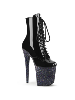 Ботинки-тройки на шнуровке FLAM1020LG/B/BG Черные