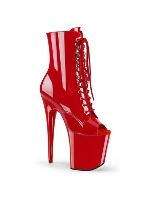 Лаковые ботинки-тройки FLAM1021/R/M Красные с открытым носком