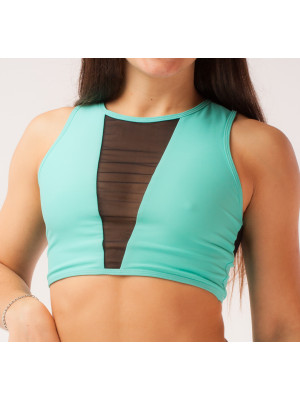 Топ с сеткой для тренировок Мятный