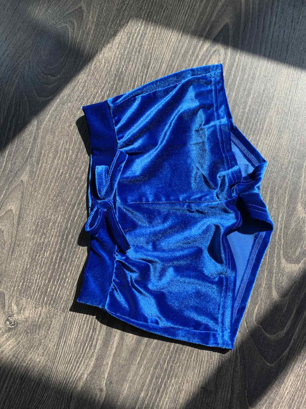 Бархатные шорты Синие