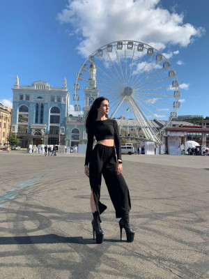 Кюлоты для танцев с разрезами по бокам Чёрные