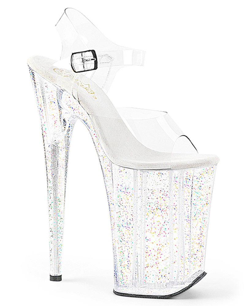 Cтріпи-четвірки Inf-908MG Прозорі із переливчастим глітером