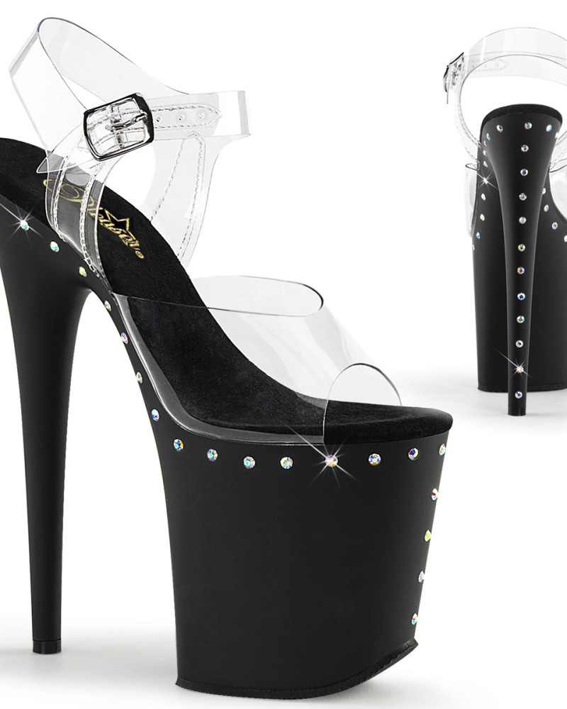 Стрипы FLAM808ABLS/C/B Черные со стразами.