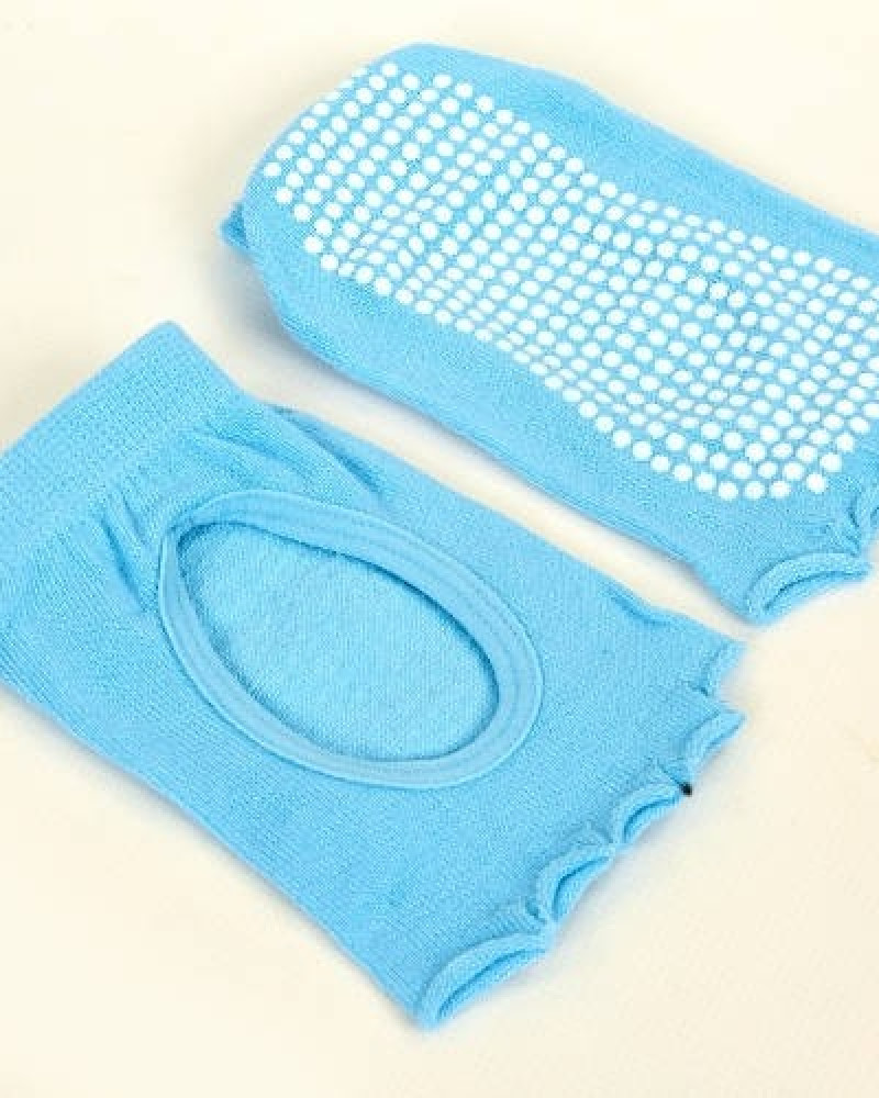 Шкарпетки для йоги та pole dance Блакитні