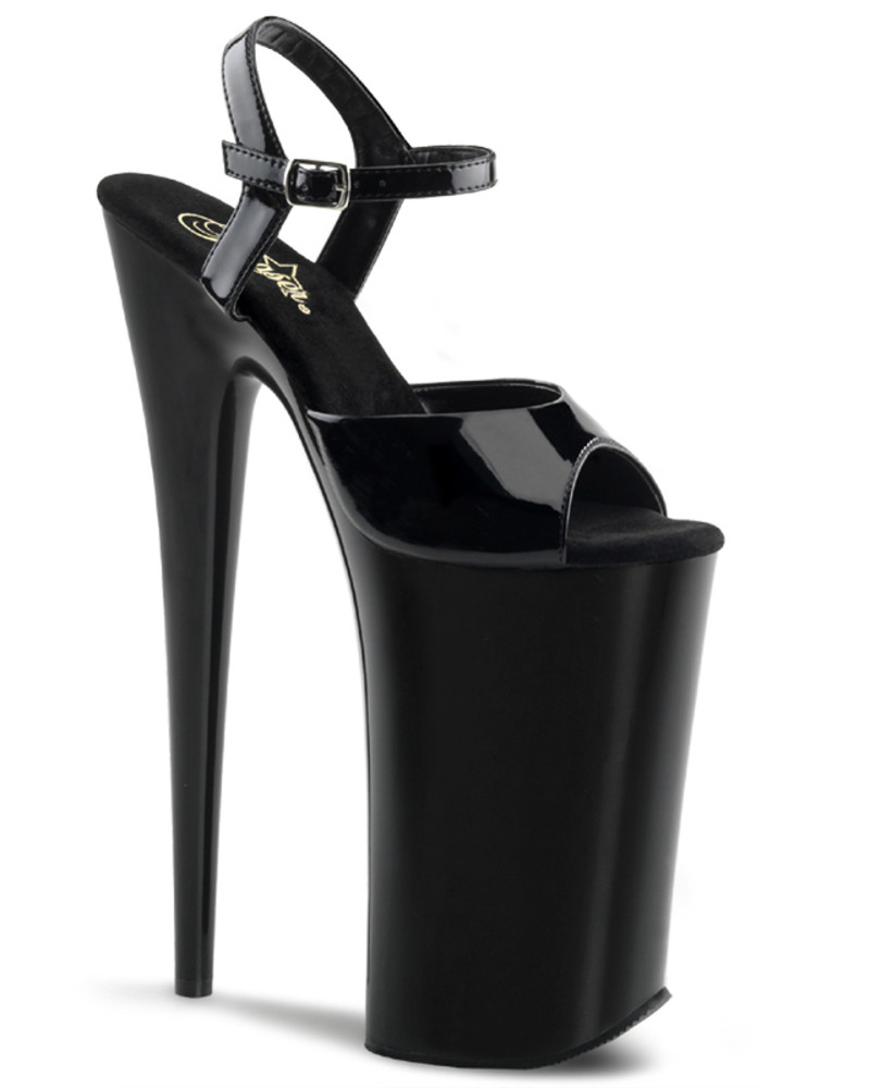 Лаковые босоножки-пятерки BEY009/B/M Черные