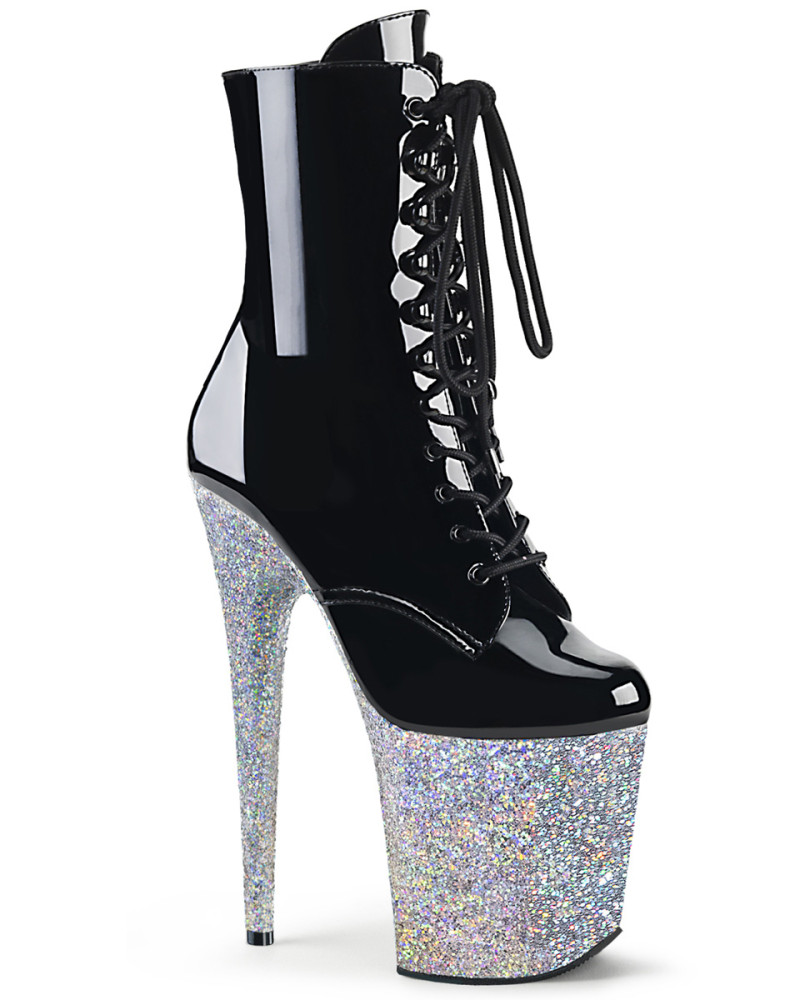 Черевики-трійки на шнурівці FLAM1020LG/B/SG Чорні