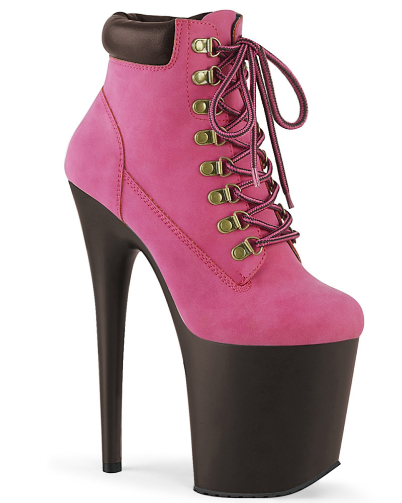 Ботильоны-тройки FLAM800TL-02/HPNB/DB Ярко-розовые