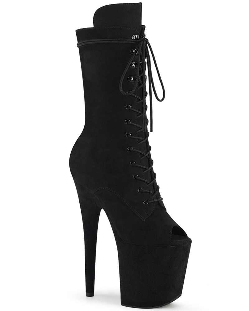 Полусапожки-тройки FLAM1051FS/BFS/M на шнуровке Чёрные