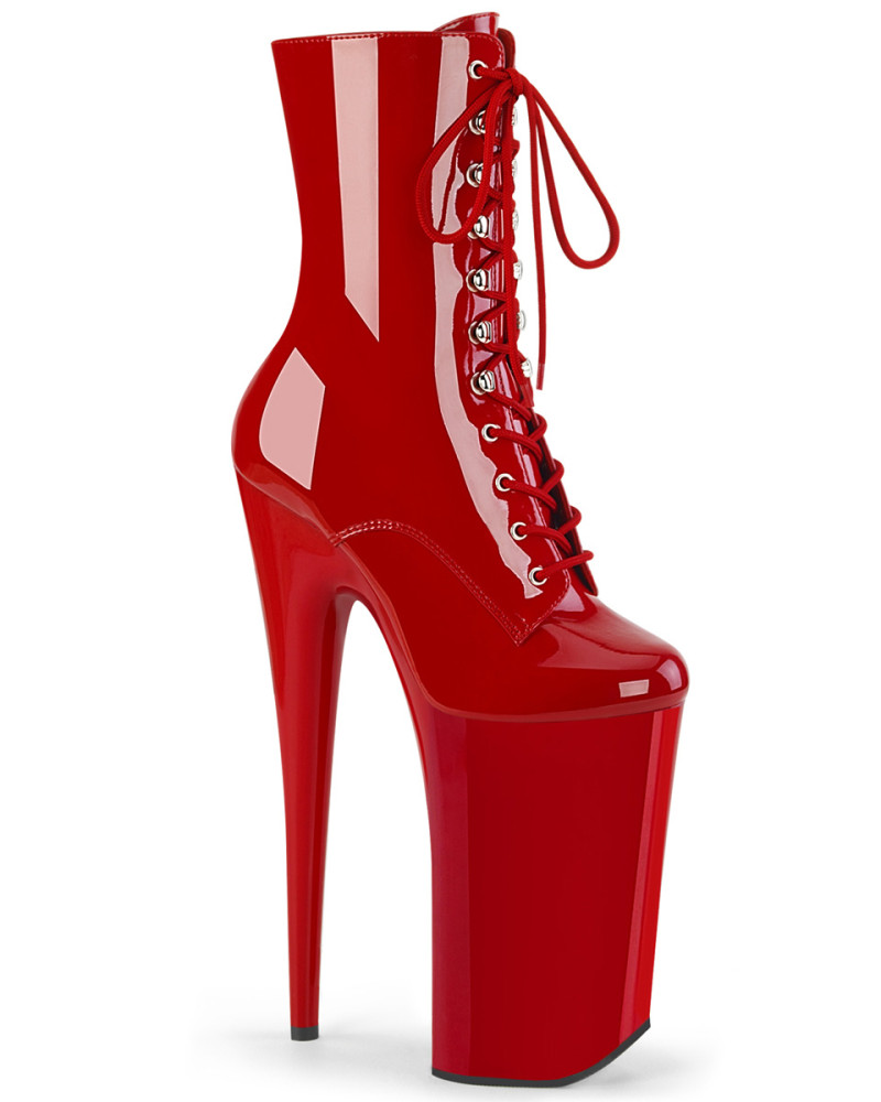 Лаковые ботиночки-пятерки BEY1020/R/M с закрытым носком Красные