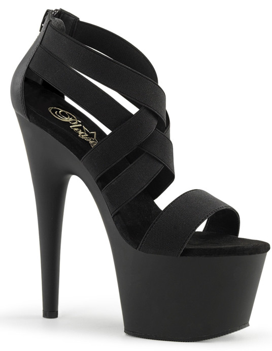 Босоножки-двойки на резинках ADO769/B/M Чёрные