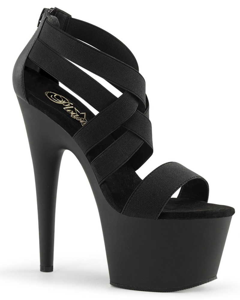 Босоножки-двойки на резинках ADO769/B/M Чёрные