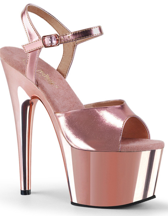 Босоножки-двойки ADO709/ROGLDPU/M Розовое золото