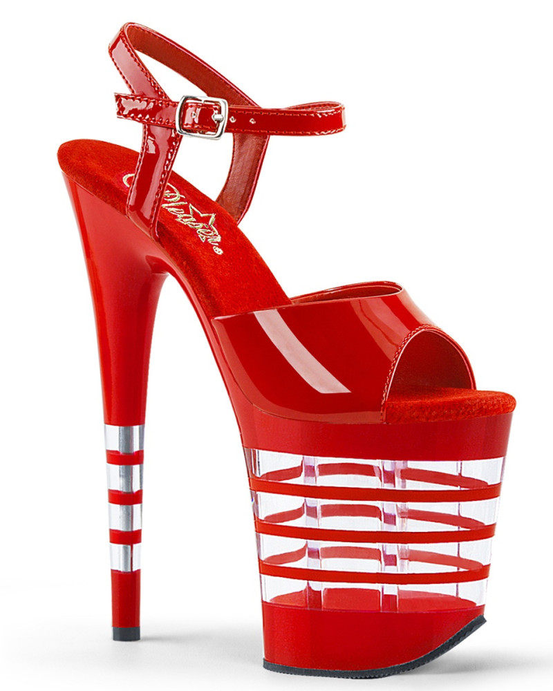 Босоножки-тройки FLAM809LN/R/M Красные