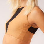 Топ с сеткой для тренировок Нюд