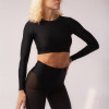 Топ рашгард  с длинный рукавом Чёрный