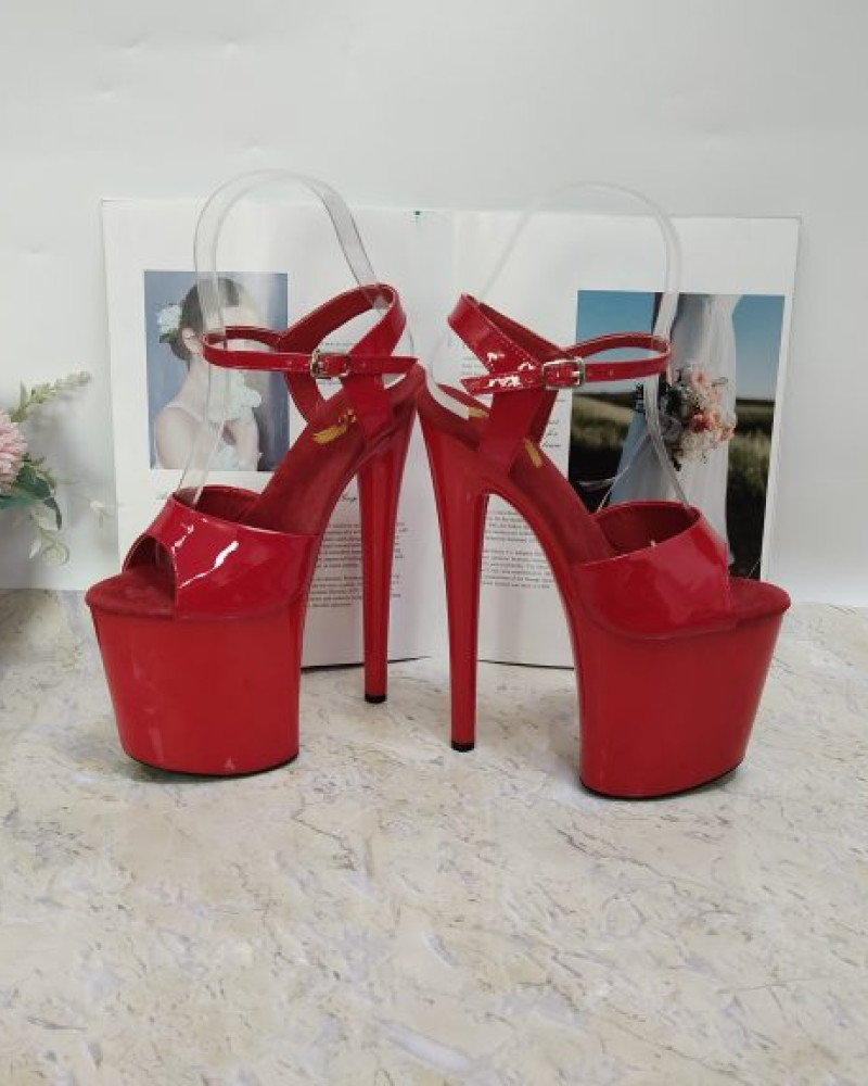 Червоні стріпи босоніжки HEAVEN E-056R