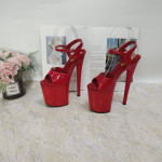 Червоні стріпи босоніжки HEAVEN E-056R