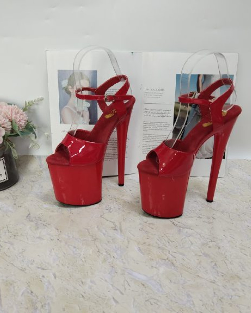 Червоні стріпи босоніжки HEAVEN E-056R