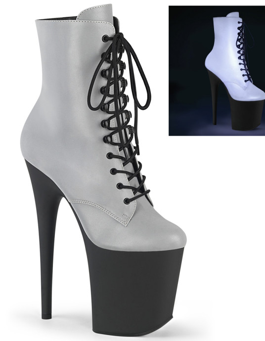 Ботинки-тройки FLAM1020REFL/SREFL/B серебристые