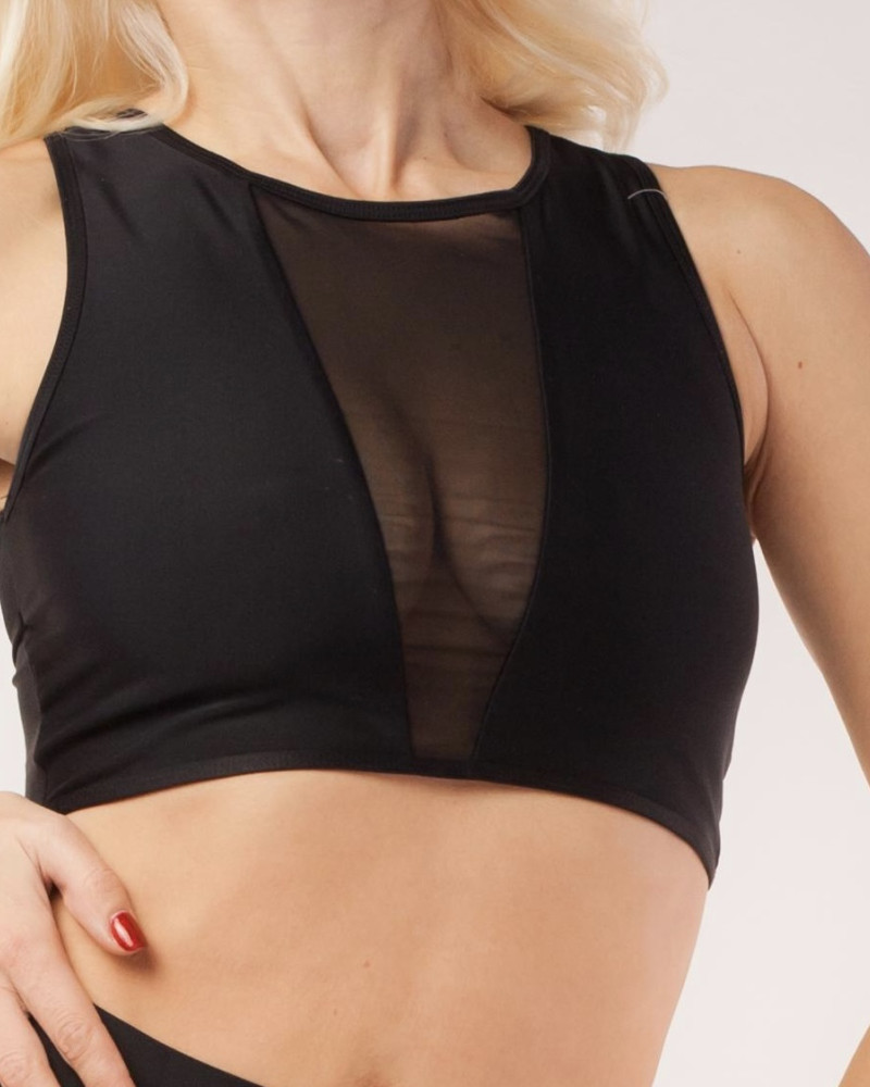 Костюм для пол денса с вставками Черний