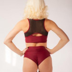 Костюм для пол денсу з вставками Бордо